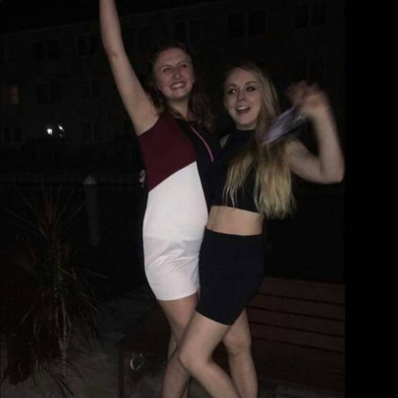 Short black, red, and white dress. Charming Charli - Picture 6 of 6